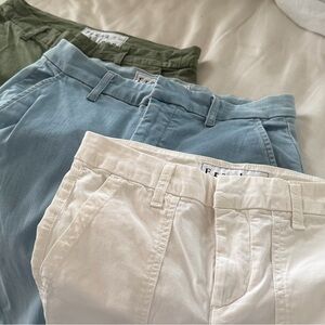 Frank & Eileen Trio: Cream, Light Blue & Olive Chinos